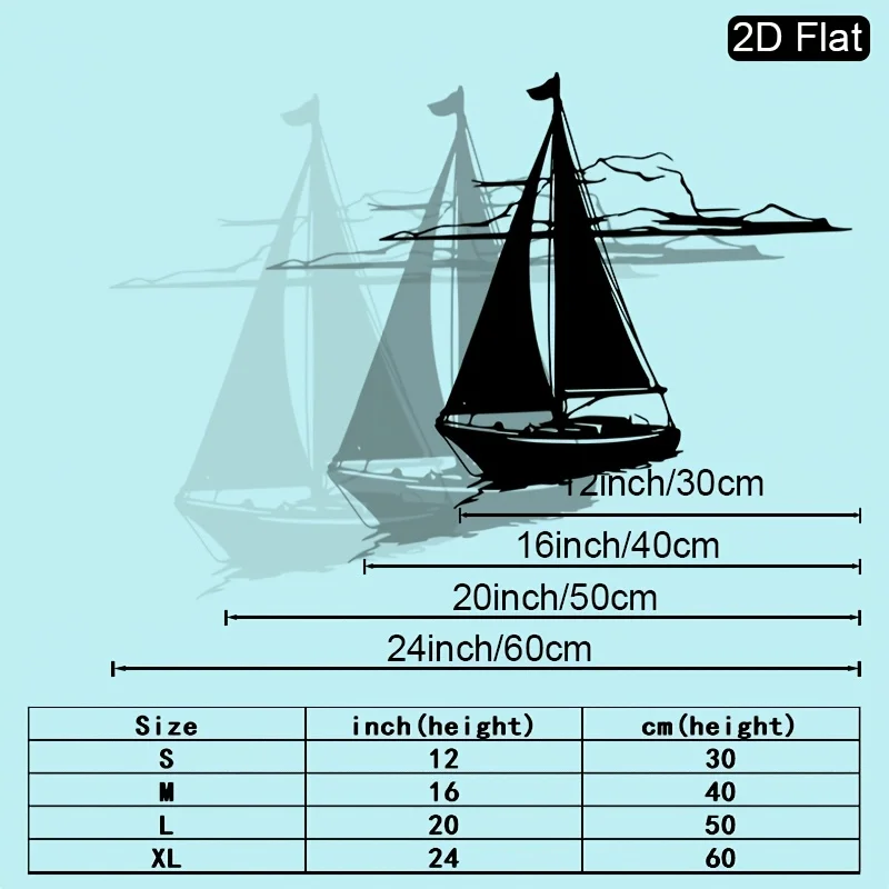 CIFBUY Wrought Iron Sailboat W - Home Decor Nautical 评论和价格