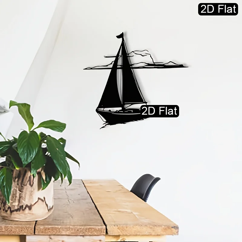 CIFBUY Wrought Iron Sailboat W - Home Decor Nautical 评论和价格