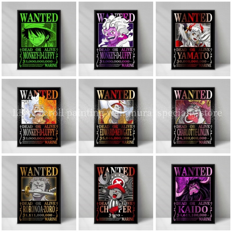 Famous Anime ONE PIECE Wanted  - Home Decor Online 评论和价格