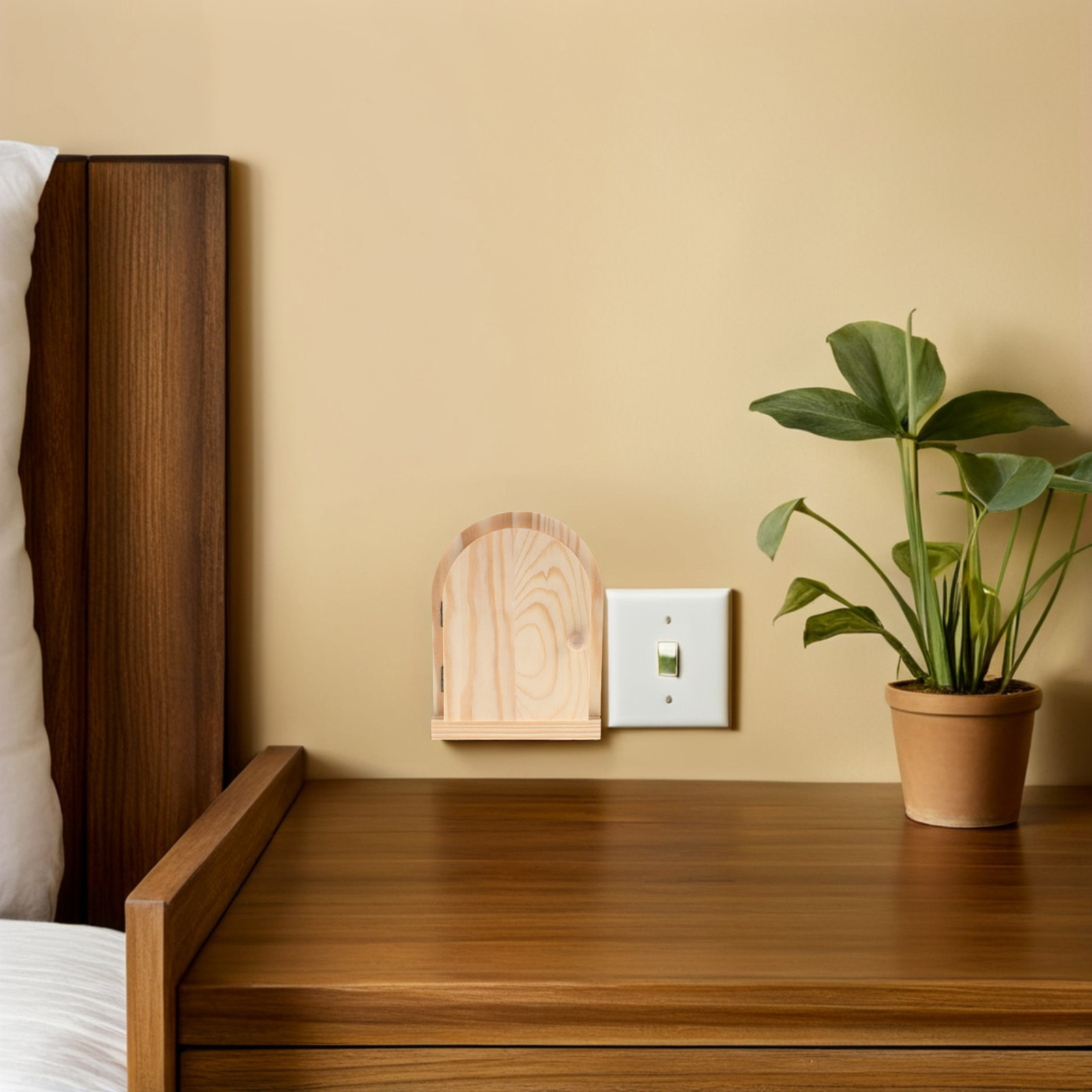 Wooden Fairy Door Outlet Cover - Fairy Lights Bedroom 评论和价格