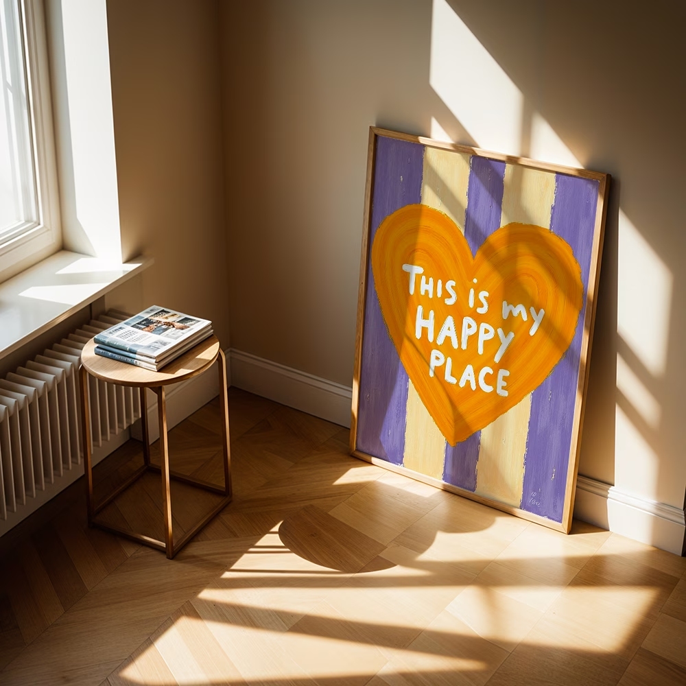 Modern,Retro This Is My Happy  - Home Decor Foto 评论和价格