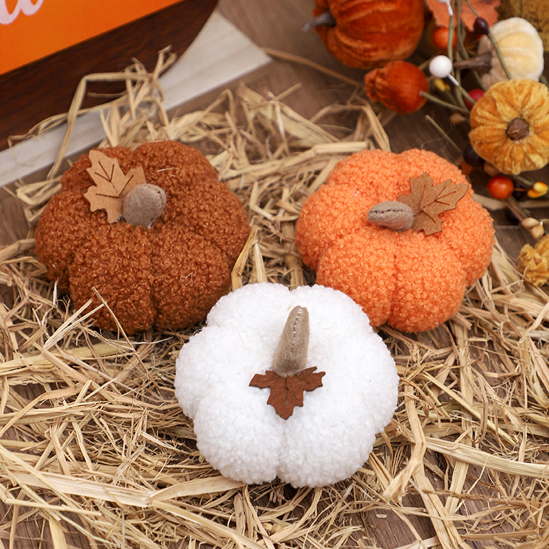 Fluffy Pumpkin Plush Halloween - Home Decor Halloween 评论和价格