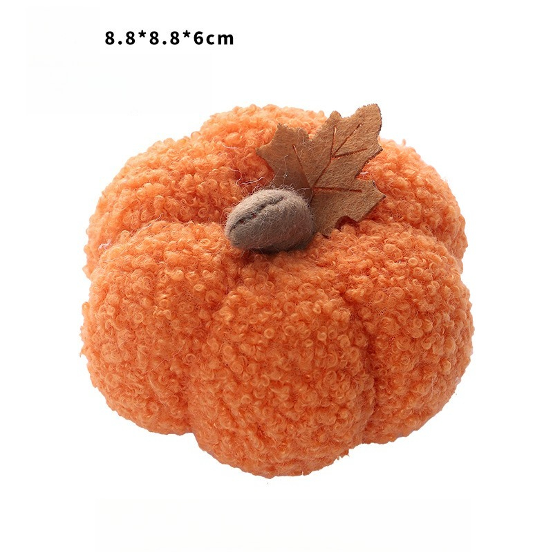 Fluffy Pumpkin Plush Halloween - Home Decor Halloween 评论和价格