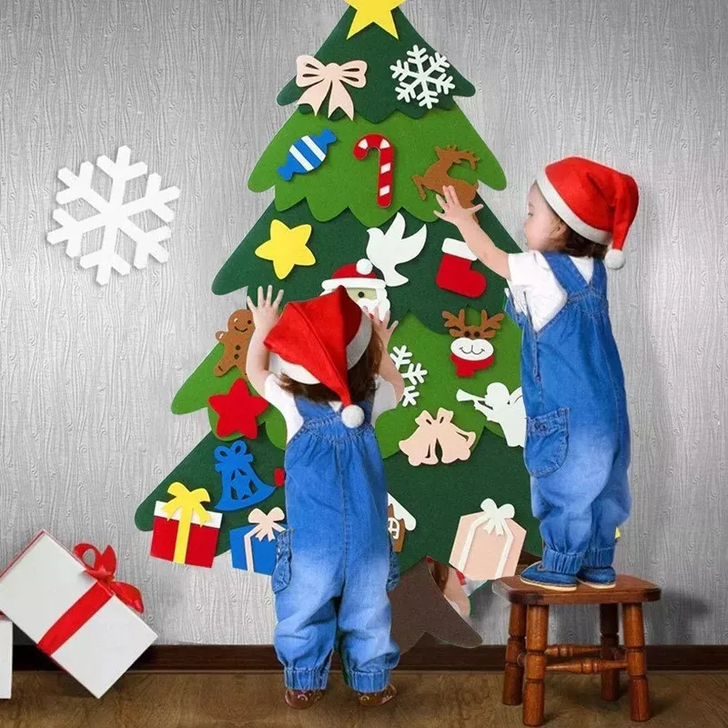 Kids DIY Felt Christmas Tree C - Home Decor Xmas Gifts 评论和价格