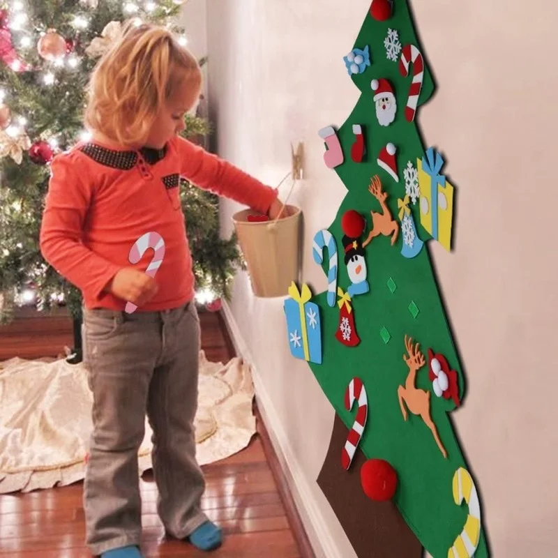 Kids DIY Felt Christmas Tree C - Home Decor Xmas Gifts 评论和价格