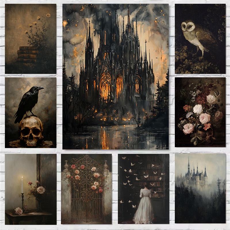 Dark Academia Antique Gothic C - Home Decor Gothic 评论和价格