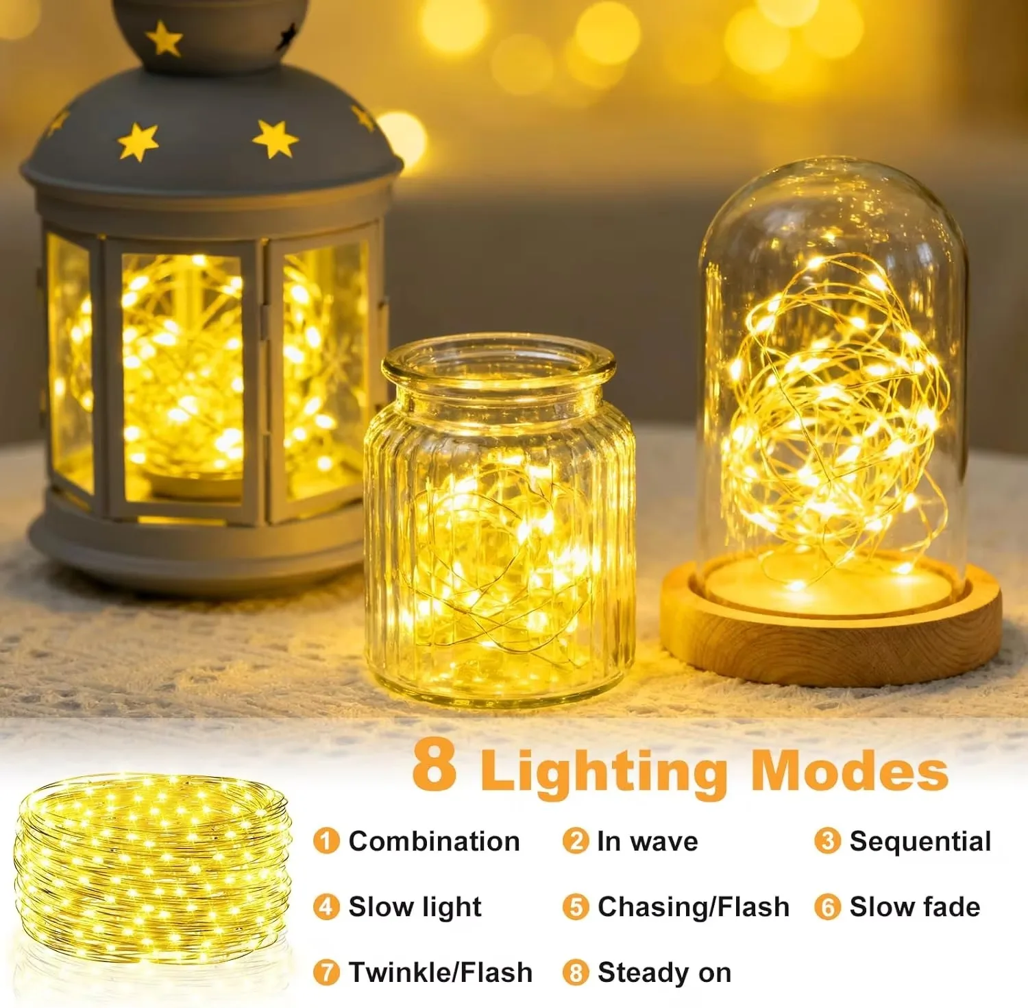 5M/20M RGB String Lamp Recharg - Fairy Lights Bedroom 评论和价格