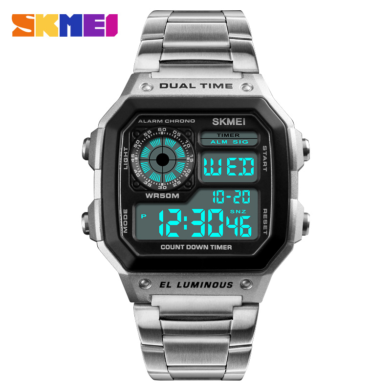 SKMEI 1335 Digital Watch for M - Vintage Alarm Clock 评论和价格