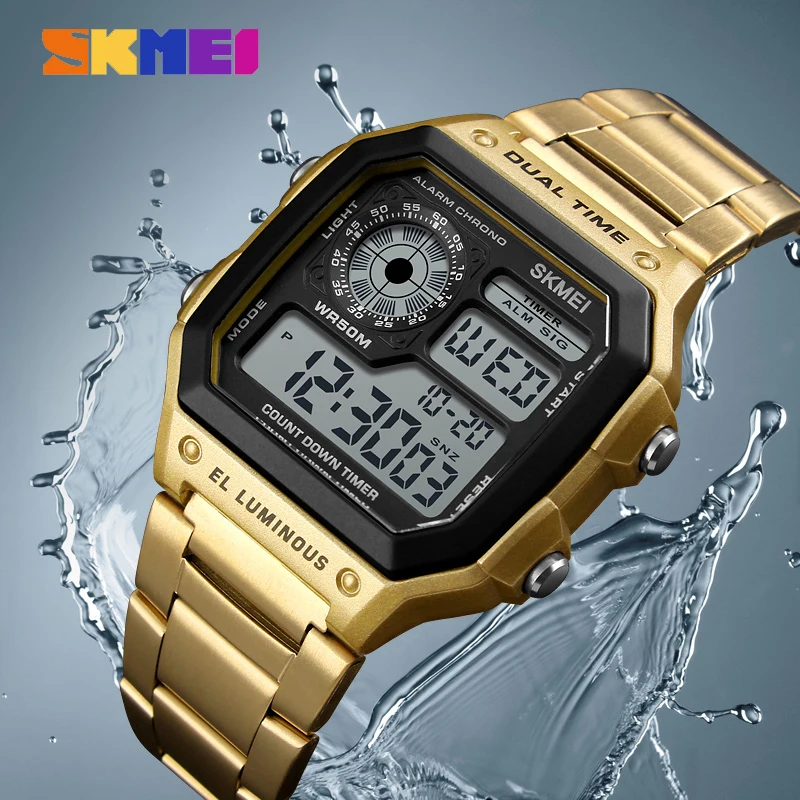 SKMEI 1335 Digital Watch for M - Vintage Alarm Clock 评论和价格