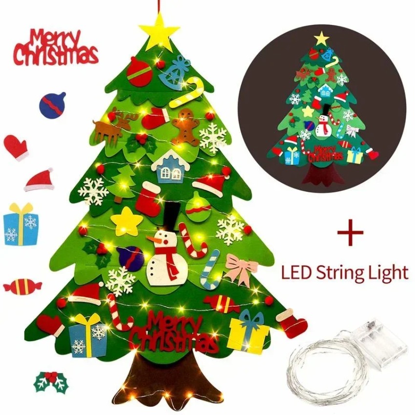 DIY Felt Christmas Tree with D - Home Decor Xmas Gifts 评论和价格