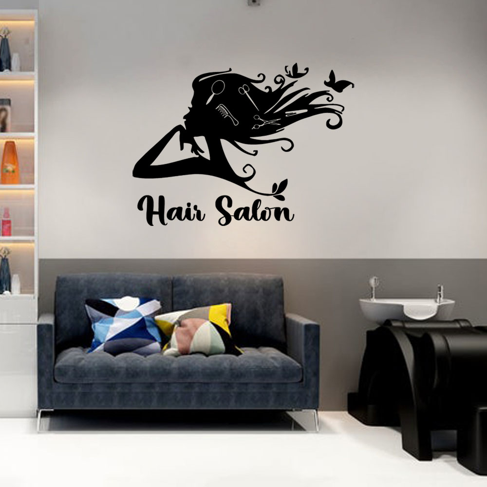 1PC Colorful Hairdressing Cust - Home Decor Wall Stickers 评论和价格