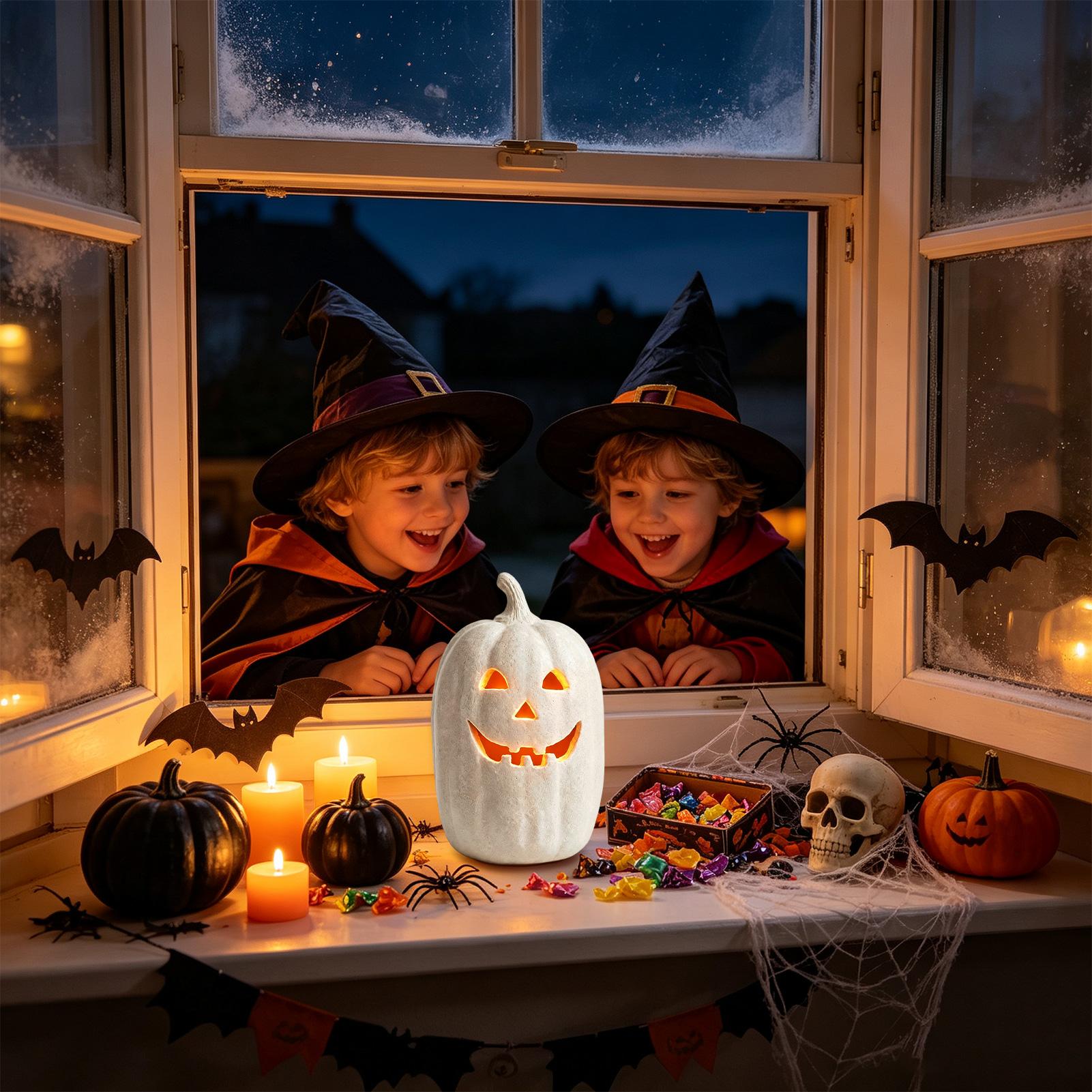 Halloween Pumpkin Decor Resin  - Home Decor Halloween 评论和价格
