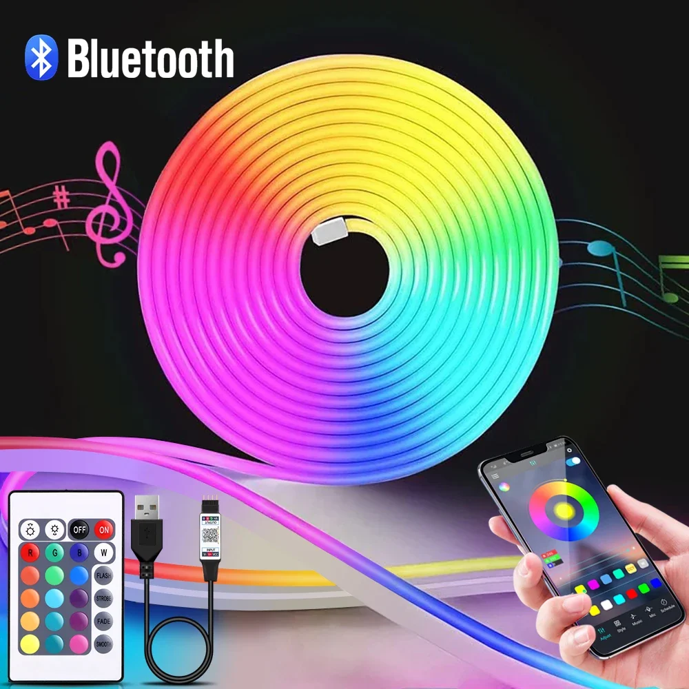 1-5m RGB LED Neon Strip Light  - Home Decor App 评论和价格