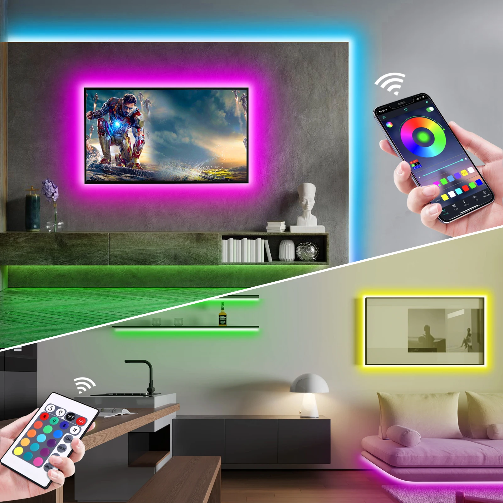 1-5m RGB LED Neon Strip Light  - Home Decor App 评论和价格